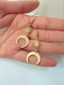 Vintage Golden Sun Star Earrings With Bohemian Style Tassel Charm Boho Fashion Celestial Jewelry Perfect For Festival Wear & Everyda