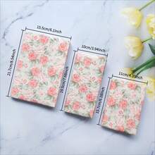 1 件 A5/A6 玫瑰图案布书套，计划簿封面保护壳日记本封面保护套办公文具用品，赠送 1 个透明放大镜，可用作书签 - 單件 - 查看 3