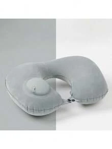 1 szt. nadmuchiwana poduszka na szyję w kształcie litery U, poduszka podróżna z TPU z funkcją pompowania, poduszka z chłodzącym żelem