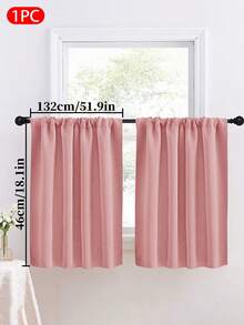 1pc Solid Color Blackout Curtain, Modern Minimalist Home Shading, Heat Insulation Kitchen Curtain, Suitable For Living Room, Bedroom, Kitchen, Home Decor, Room Decoration - Multicolor - View 65