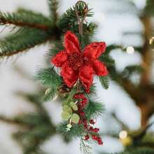 1pc, Artificial Christmas Teardrop Swag Wreath, Christmas Pine Cones Red Berries Swag Decoration Teardrop Swag Pendant For Wall Door Window, Christmas Wreaths, Christmas Decorations For Home, Christmas Wreaths For Front Door, Christmas Home Decor, Christmas Decorations Christmas Door Wreath, Christmas Garland, Seasonal Wall Hanging, Holiday Decorations, Classic Holiday Design