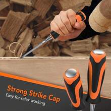 Wood Chisel Set 10 Pieces Woodworking Tools Sharpening Stone With Storage Box UK - Orange - View 4