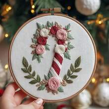 1PC Christmas Pattern Hand-Embroidered DIY Material Package Set, Equipped With An English Guidebook, Is Particularly Suitable For Home Decoration, Christmas Handicraft Atmosphere Decoration, Room Decoration, Christmas Gifts, And A Perfect Gift For Handicraft Enthusiasts - Multicolor - View 9