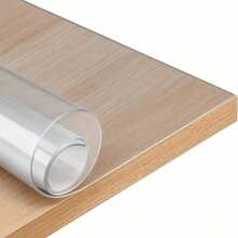 1pc High Quality 1mm Thick Transparent PVC Tablecloth - Scratch-Resistant, Heat-Resistant, Easy To Clean, Suitable For Home, Hotel, Restaurant And Cafe Tables, Minimalist And Fashionable Design - White - View 1