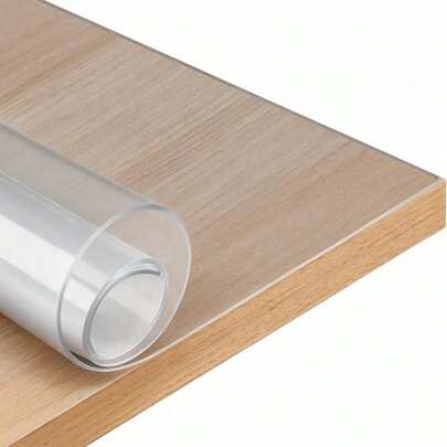 1pc High Quality 1mm Thick Transparent PVC Tablecloth - Scratch-Resistant, Heat-Resistant, Easy To Clean, Suitable For Home, Hotel, Restaurant And Cafe Tables, Minimalist And Fashionable Design