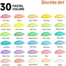 40 Pack Pastel Acrylic Paint Set 30 Colours Paints With 10 Paint Brushes 60ml 2oz Bottles High Viscosity Waterproof Paints For Painting And Crafting On Canvas Rock Ceramic Fabric