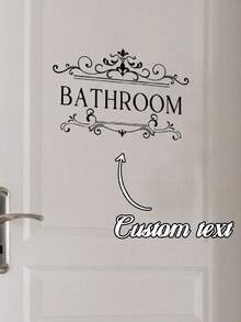 1pc Custom Letter Pattern Wall Sticker, Custom, English Letters - Bathroom Wall And Door Sticker, Removable Wall Sticker, Suitable For Home Bathrooms, Home Decoration - Multicolor - View 5