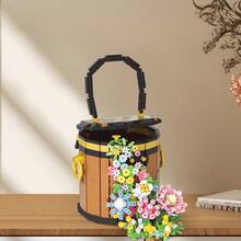 Adult Block Vehicles - Plaid Flower Basket - View 3