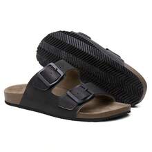 G2B Men's  Sandal In Genuine Leather - Negro - Ver 3