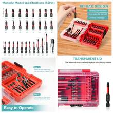 35Pcs Screwdriver Bits Set S2 Steel Screwdriver Impact Kit With A Storage Case, Used Power Screwdrivers And Drill Drivers - 35件組螺絲起子頭 - 查看 1