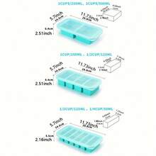 1 hộp đựng thực phẩm bằng silicon có nắp, dung tích 2/4/6 cốc, đựng nước dùng súp, khay làm đá, dùng để đông lạnh súp, nước sốt, nước dùng và thức ăn thừa, dễ lấy ra, hộp đựng tiện lợi để chuẩn bị bữa ăn. - Nhiều màu - Xem 4