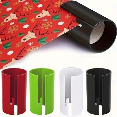 1pc/2pcs Portable Cylindrical Paper Cutter, Gift Wrapping Scissors, Christmas Paper Trimmer, Valentine's Day Gift Wrapping Paper Cutter Paper Cutter, Supplies For Crafting Birthday Gifts Wrap Rolls