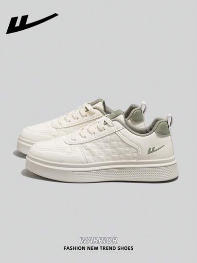 WARRIOR 1 Paar WARRIOR Herren Lässig Schuhe mit dicker Sohle und Schnürung, weiche Sohle, Outdoor Flache Schuhe, runde Zehenkappe, niedriger Absatz, rutschfest, einfarbig, elegant, weiche Sohle, Wanderschuhe geeignet für Studentenabschlussfotos, Herren Leder Sneaker mit niedriger Spitze