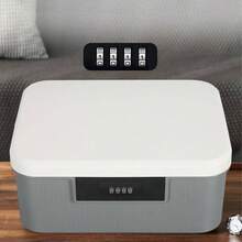 Caja de Privacidad, Bal de Almacenamiento con Cerradura de Capacidad de 9 L, Caja de  Resistente Al Fuego para Documentos para Archivos, Diseo Dividido GRAY - Gris - Ver 3