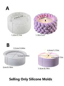 1pc Tea Candle Holder Resin Mold 3D Structured Candle Holder Epoxy Resin Mold Cylindrical Tea Lamp Holder Jewelry Container Storage Silicone Mold Suitable For Gypsum, Concrete, Home Decoration