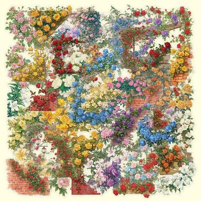 50pcs/Pack Cartoon Retro Floral Series Stickers - Reusable Stickers Suitable For Holiday Decorations, Halloween, Christmas, Easter, DIY On Water Bottles, Laptops, Skateboards, Energetic Aesthetic Graffiti Set For Diaries, Scrapbooks, Party Supplies, Perfect For Winter, New Year