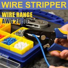Crimping Heat Shrink Connectors - AWG 22 - 10 Ratchet Wire Terminal Crimper - Ratcheting Crimper Tools - Available Insulated Nylon Connectors And Electrical Wire Connectors - 8327 - 8件套壓接工具 - 查看 5