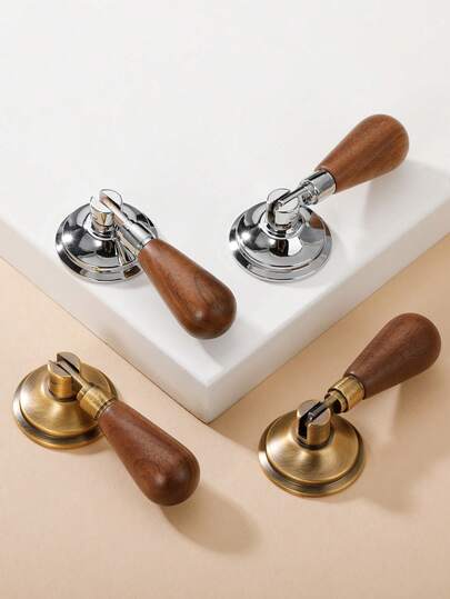 1件法式奢华银色橱柜门把手，衣柜抽屉复古胡桃木新款中式吊坠拉手