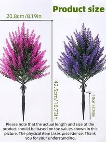 1 Artificial Lavender Plant, Artificial Flower, Ground Insert Type, No Flowerpot, All-Season Home Decoration, Indoor Decoration, Outdoor Courtyard Decoration, Garden Potted Plant, Flower Arrangement, Landscape Beautification.