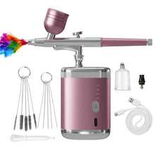 1pc Airbrush Kit 1200mah Airbrush Set With Compressor Portable Airbrush Set For Makeup Cake Decoration Model Painting Nail Art Barber