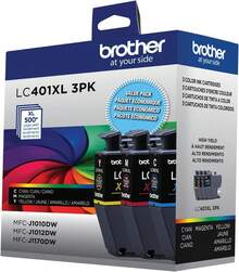 Genuine LC401XL 3PK High Yield 3-Pack Color -Ink -Cartridges Includes 1- -Cartridge Each Of Cyan, Magenta And Yellow -Ink.,23715271 - Navy Blue - View 5