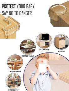 1/4/12 Stücke transparente Tischeckenschützer - verstärktes Design - Haustier-Sicherheitsstoßfänger, rutschfeste Möbelkantenschutz für Tische, Stühle, Betten - Stöße vermeiden (rund, L-förmig)