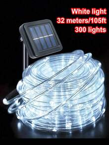 Luces de cadena LED solares impermeables, luces de tubo y cuerda, guirnalda navideña, luces de hadas, iluminación decorativa para exteriores y días festivos - Multicolor - Ver 21