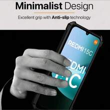 Ốp lưng điện thoại di động Acrylic 3 trong 1 MỚI cho Redmi 15C + Kính cường lực Kunlun Glass + Phim bảo vệ ống kính - màu đen - Xem 4
