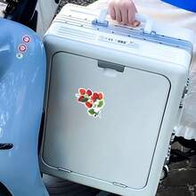 1 Miếng dán cành hoa dâu tây bằng nhựa vinyl chống thấm nước kích thước 3″ có thể tháo rời – Miếng dán hình hoa quả sáng tạo ngoài trời bền bỉ cho máy tính xách tay, ốp điện thoại, sổ tay, bình nước, ván trượt, ô tô & đồ trang trí nhà cửa – Miếng dán thời trang, miếng dán xinh xắn - Nhiều màu - Xem 8