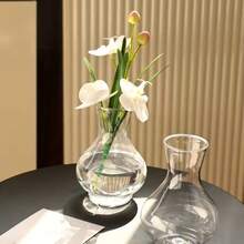 1/4/6 piezas Jarrones modernos pequeños y transparentes, adecuados para la decoración de mesas de boda y restaurantes, macetas de plástico para escritorio y alféizar del hogar, a prueba de roturas y duraderos, diseño minimalista, estilo moderno, jarrones ligeros, jarrones multiusos para propietarios de restaurantes y decoradores