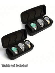 1/3/5格旅行手表收纳盒，便携式手表收纳袋，带柔软泡沫枕和提手，男女通用手表卷盒收纳整理盒，硬壳手表旅行盒，适合男女手表手提包，可用于展示手表和珠宝，母亲节礼物，旅行必备，适合存放大多数手表，馈赠亲友的理想之选，情人节礼物
