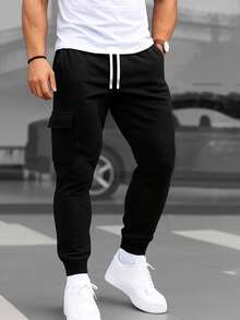 Herren Cargo Hosen im Lässig Stil, Slim Fit Outdoor Wandern Sport Jogginghose