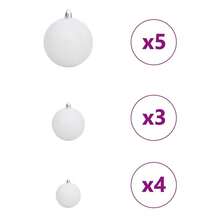 Künstlicher Weihnachtsbaum mit 150 LEDs Weiß 63 x 63 x 150 cm-XY783705