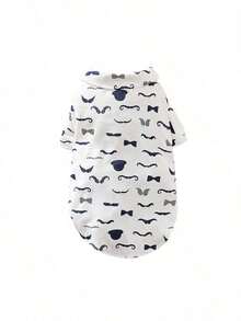 Gentleman Casual Bow Tie Shirt Pet Dog Clothes, Suitable For Small Dogs, All Season Wear, Anti-Shedding, For Cats, Chihuahua, Poodle, Holiday Party Supplies