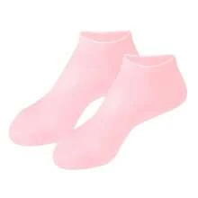 1/2只装弹性硅胶保湿袜，足部保湿防干裂硅胶袜，套穿式足部护理硅胶袜（2只为1双） - 彩色 - 查看 3