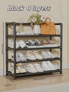 1pc 3-7 Tier Shoe Rack, High Capacity Reinforced Simple Entryway Multi-Layer Dust-Proof Home Dorm Shoe Storage Cabinet, Shoe Organizers, Closet Shoe Organizer, Hanging Shoe Organizer, Over The Door Shoe Organizer - Multicolor - View 14