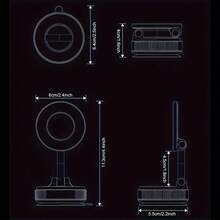 Upgraded 360° Nano Gel Vacuum Magnetic Phone Holder, Car Phone Holder , Suction Cup Phone Mount For Car/For IPhone 17 Pro Max - màu đen - Xem 3