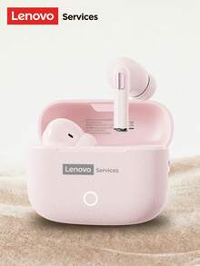 Lenovo LE221 Minimalist Wireless Earphones With Passive Noise Cancellation, HIFI Sound Quality, High-Definition Calls, Noise Cancellation With Microphone, Low Latency, Long Battery Life, Suitable For Gaming, Music, Sports, Compatible With Smartphones And Computers - 粉色 - 查看 12