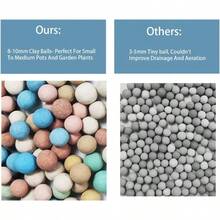 Natural Organic Colorful Leca Balls 2LBS Plants, 8mm - 10mm Ceramsite Clay Pebbles Indoor Potting Garden Soil Orchid, Succulents, Hydroponics, Decoration, Drainage 2LBS, Colorful, 1 - 2LBS + Nhiều màu + 1 - Xem 5