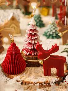 1 pieza Candelabro con forma de árbol de Navidad de 4 niveles, adecuado para decoración del hogar, restaurante, cumpleaños, fiesta, baño, fragancia, decoración de ambiente, recuerdo creativo - Multicolor - Ver 8