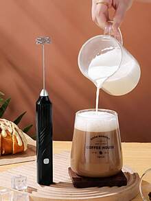 强力电动奶泡器和搅拌器 - 不锈钢手持式奶泡器，适用于咖啡、卡布奇诺、热巧克力、抹茶，可充电 - 紧凑且符合人体工程学的设计 - 彩色 - 查看 5