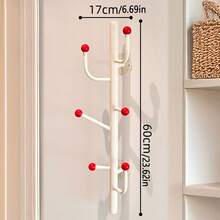 Wall-Mounted Coat Hook No-Drill Door Hook Hanging Coat Rack Heavy-Duty Load Capacity Nail-Free, No-Trace Coat Hook - Multicolor - View 8