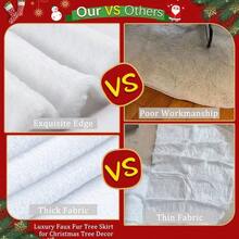 Large Tree Skirt 48 Inch White Tree Skirts Faux Fur Skirt Tree