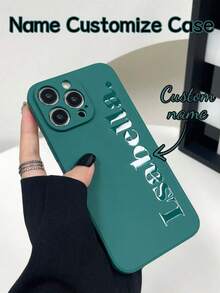 1 pièce Coque de téléphone en silicone, protection complète de l'objectif, design à bords droits, motif personnalisé, conception anti-chute et anti-choc Dopamine, compatible avec 17 Air 16 15 14 13 12 11 Pro Max et Galaxy S25 24 23 Ultra FE A55 54 35. Étui de téléphone personnalisé idéal comme cadeau pour un individu, un couple, une famille ou un ami - Vert - Voir 6