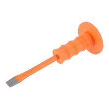 Cincel de corte frío profesional 3/4x10 pulgadas SW-13504 Fumetax acero templado grip antideslizante herramienta para trabajo pesado demolición albañilería construcción - Naranja - Ver 2