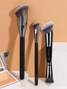 MAANGE 3pcs/20pcs Professional Makeup Brush Set, Including Foundation Brush, Concealer Brush, Highlighter Brush, Eyeshadow Brush, Blush Brush, Contour Brush And Other Makeup Tools, Soft Bristles, Portable, Travel Makeup Brush Set, Gift For Women And Girls, Makeup Brush Set, Makeup Brush Set, Makeup Brush Set, Complete Makeup Brush Set, Makeup Brush Set, Makeup Brush Set, Makeup Gift Set - Black - View 4