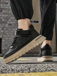 بوت رجالية عالية الكاحل، خريف/شتاء، بوت جلدية سوداء كاجوال متعددة الاستخدامات، بوت كارجو مقاومة للبلى منخفضة القطع، بوت كاجوال عصرية جديدة تناسب الملابس الرسمية، بوت بسحاب معدني مريحة
