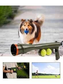 2-Ball Dog Fetch Toy Launcher, For Dog Training And Outdoor Interactive Ball Throwing