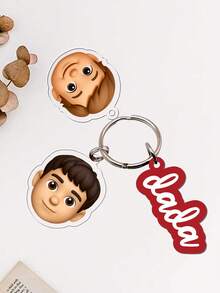 Custom Action Figure Portrait,Personalized Digital Portrait Art,Custom Photo To Cartoon Acrylic Keychain,Personalized Acrylic Keychain , Husband Gift, Gift For Papa,Funny Customized Face Acrylic Keychain Gift Idea For Husband, Birthday Gift Idea For Papa, Couple Gift, Valentine Gift, Anniversary Gift, Father's Day Gift, Best Friend Gift, Gift For Dad/Mom, Gift For Boyfriend.