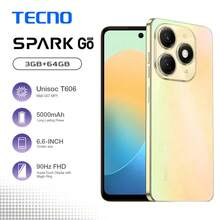 Tecno Spark Go 2024 3+64GB Android T-Go T606 - golbal Version3GB RAM 64GB Dual SIM 4G 6.6" 90Hz Display 13MP HDR Portrait Camera 5000mAh